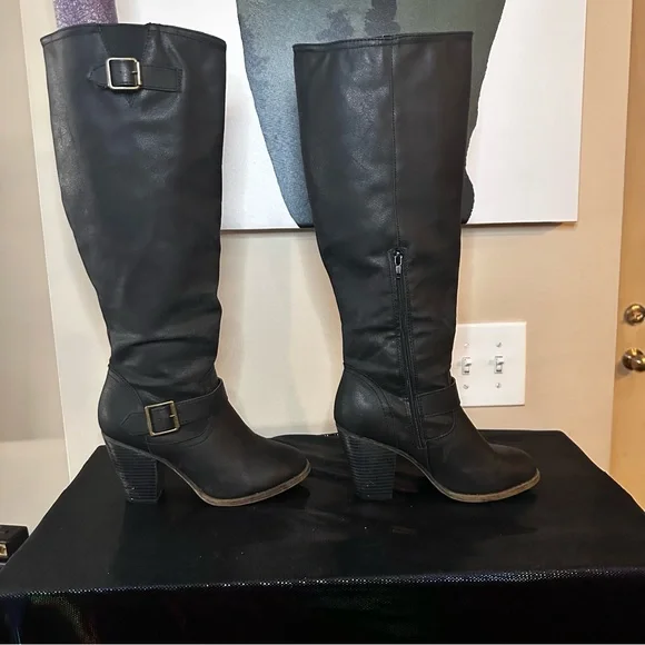 Forever 21 Shoes Forever Knee High Boots With Stretch Top